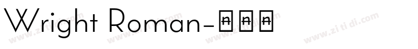 Wright Roman字体转换
